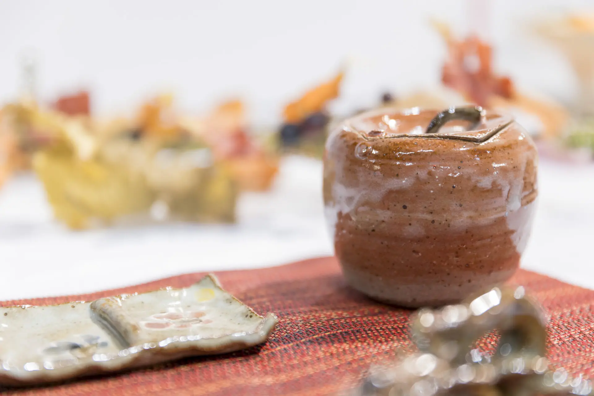 P05738 薩陶山 薩摩焼 他 急須 煎茶碗 銘々皿 茶托 18点 煎茶器